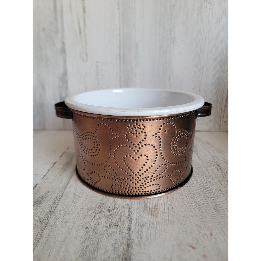 Teleflora ceramic bowl bird metal holder‎ cover handle unique heart